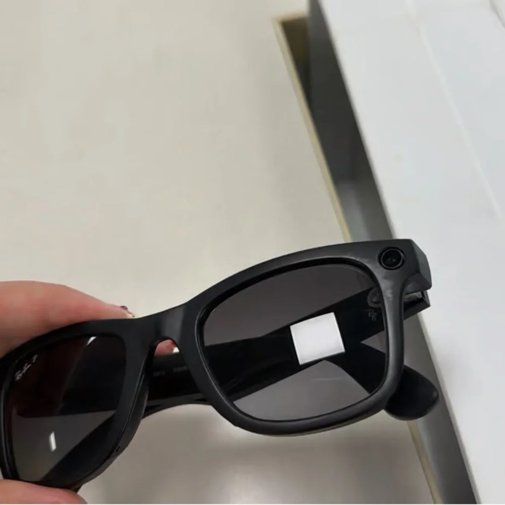 Ray-Ban Black Frame Sunglasses with Brown Leather Case